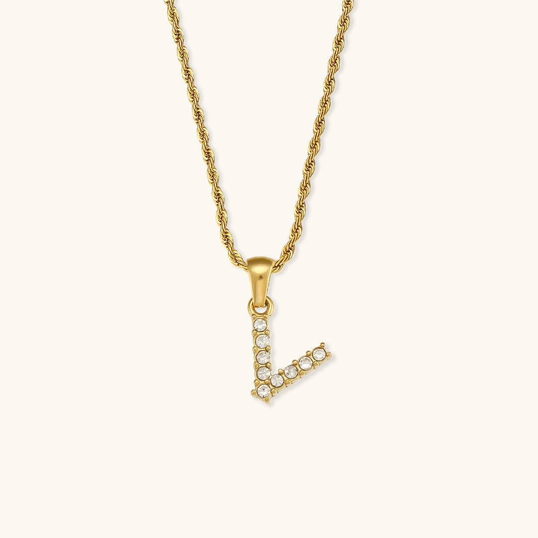Maeve - Collar de diamantes con letras iniciales