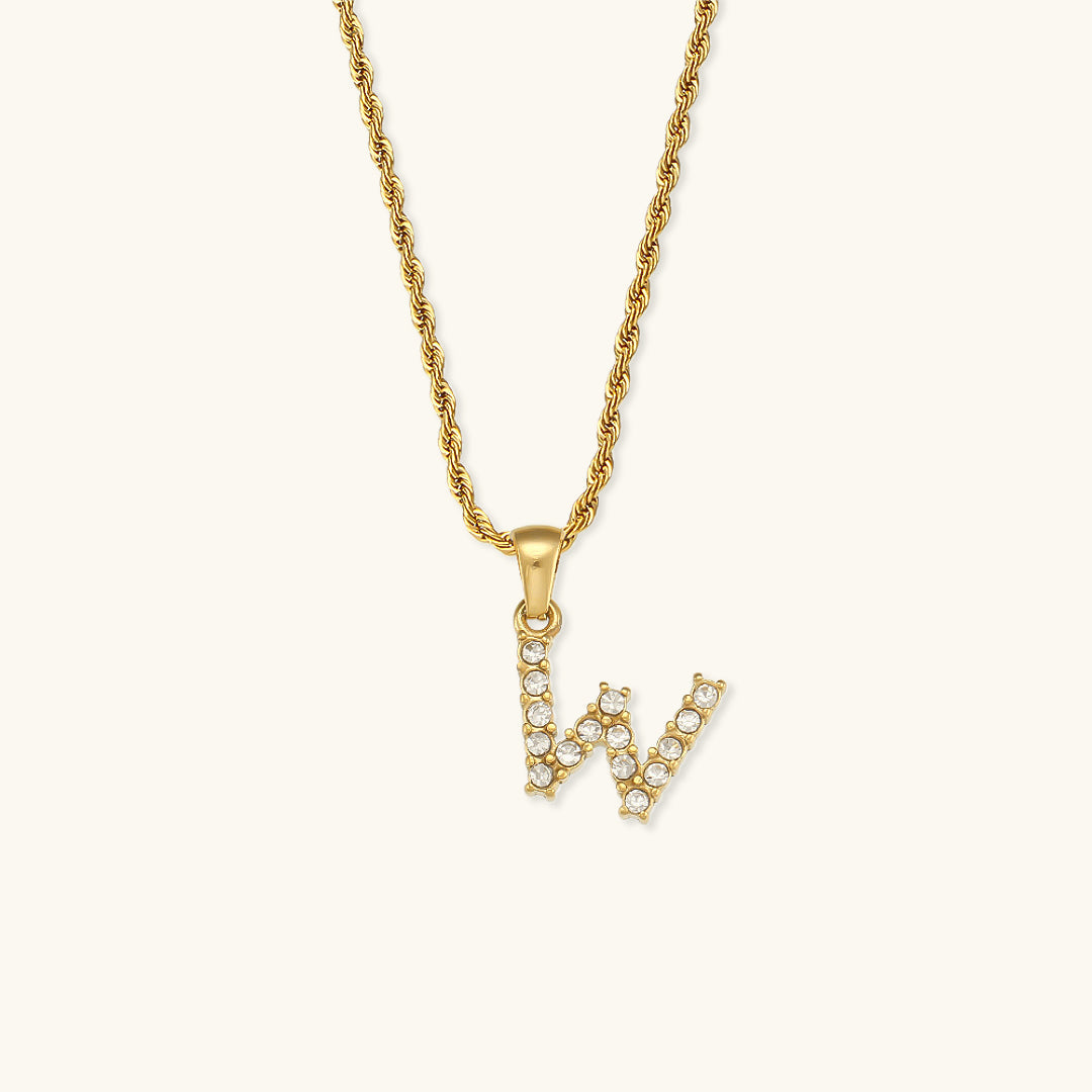 Maeve - Collar de diamantes con letras iniciales