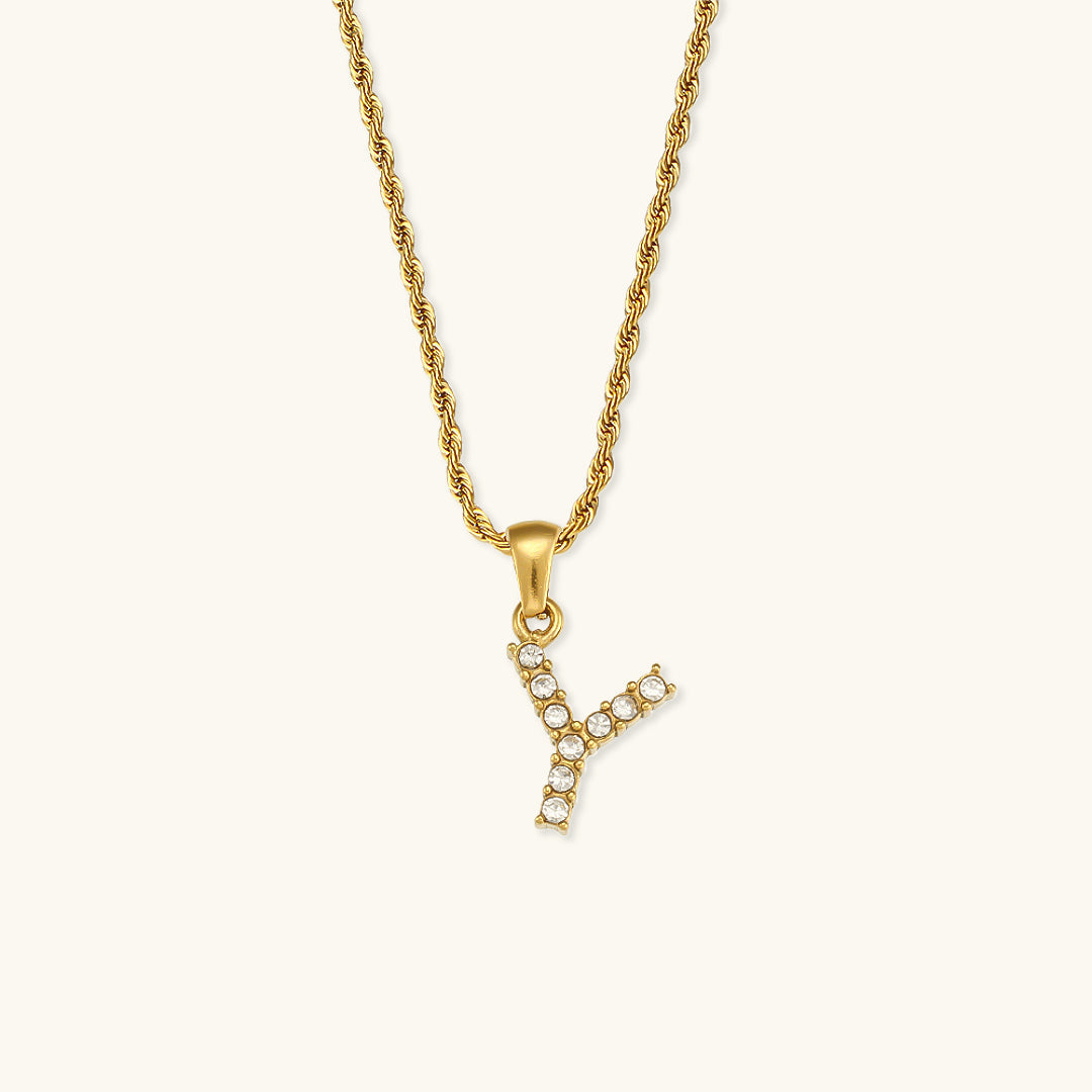 Maeve - Collar de diamantes con letras iniciales