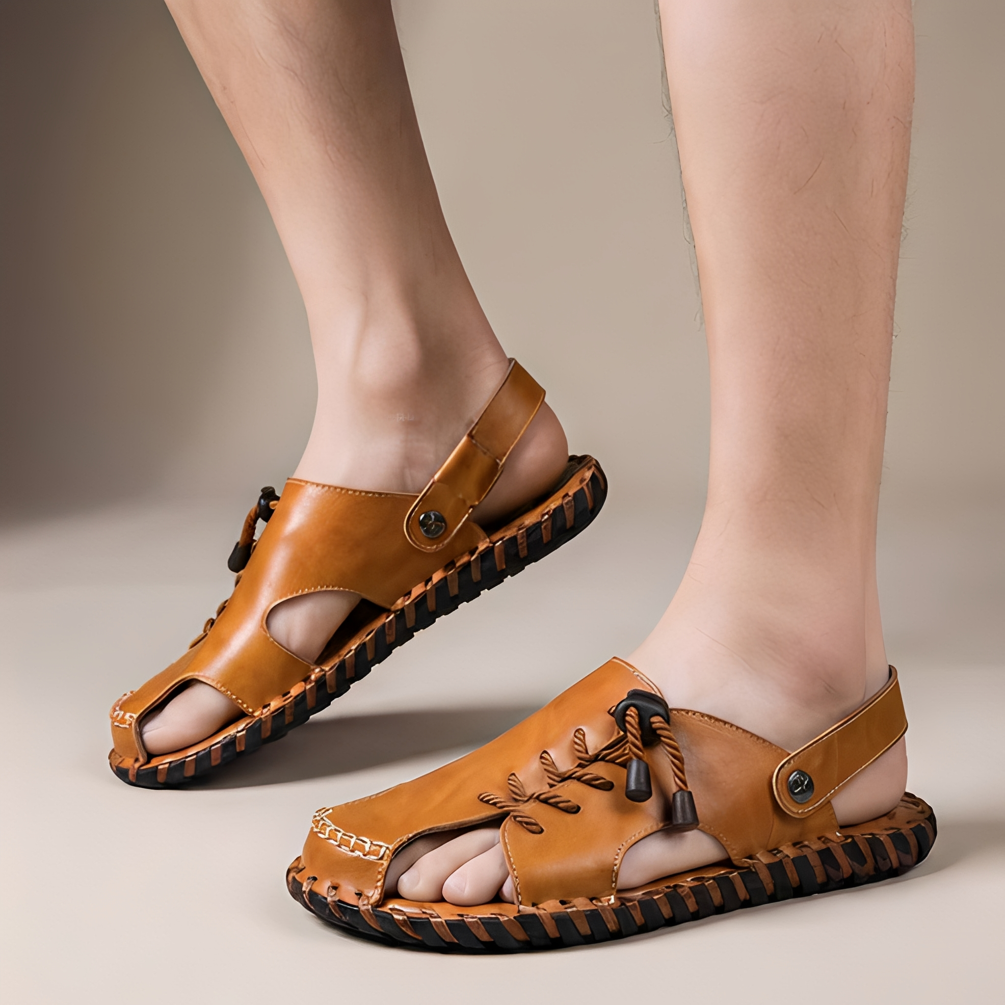 Rowar - Sandalias de verano abiertas en la punta para hombres