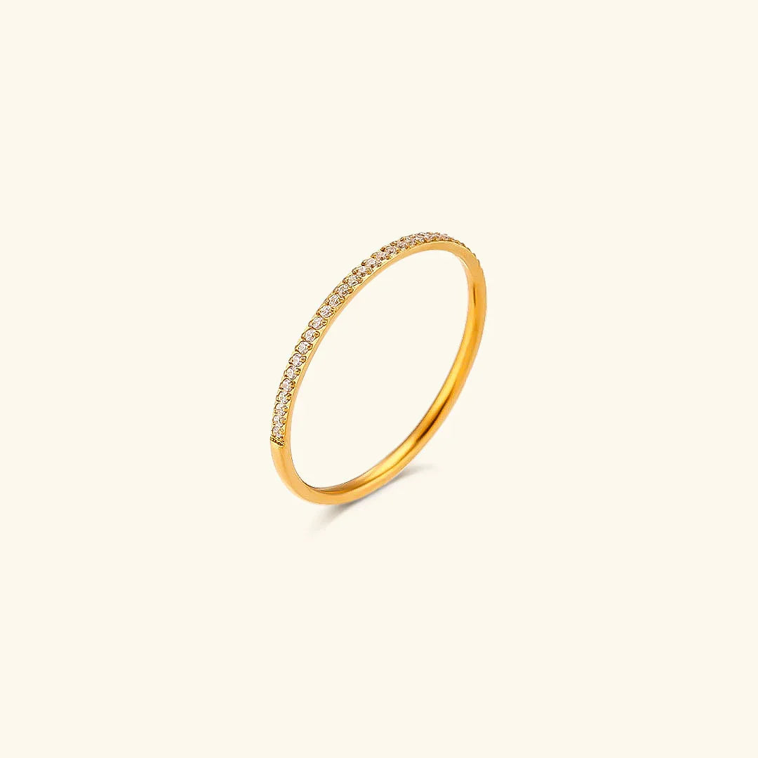 Zarra – Anillo pavé de oro brillante