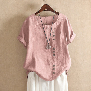 Julianny - Blusa de manga corta con botones