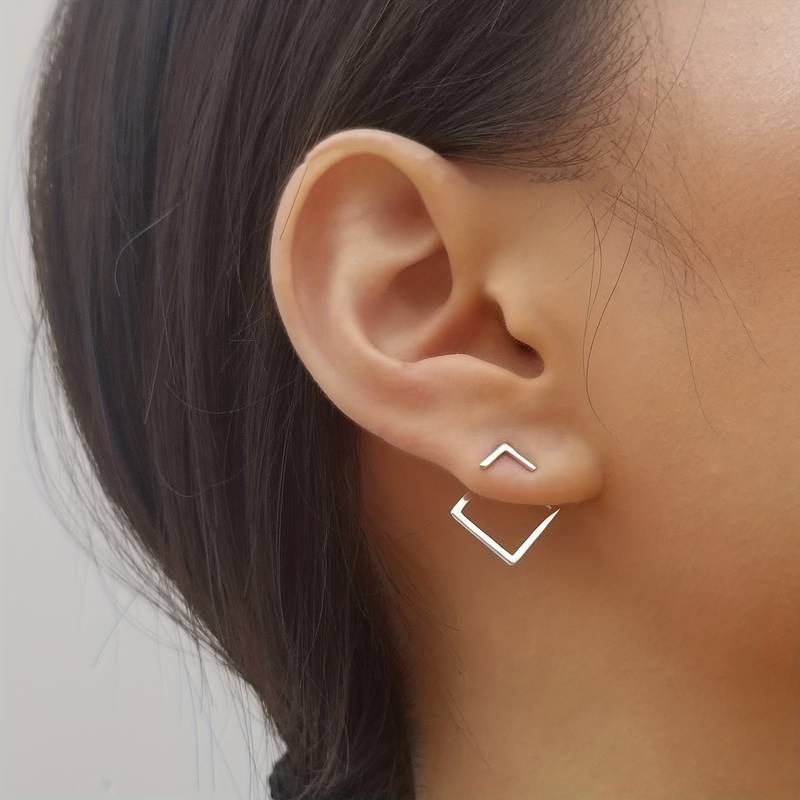Rombo conectante - Pendientes geométricos minimalistas