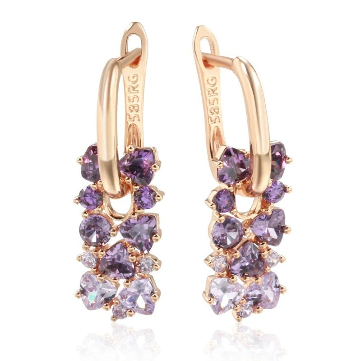 Leah - Pendientes refinados en lila