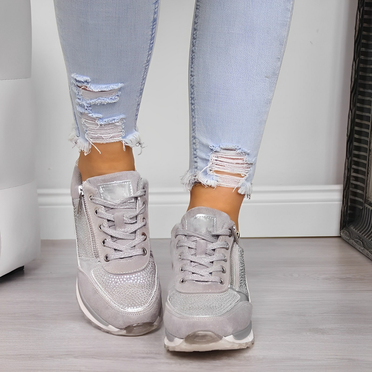 Pro Shoes - Zapatillas con cierre de cremallera