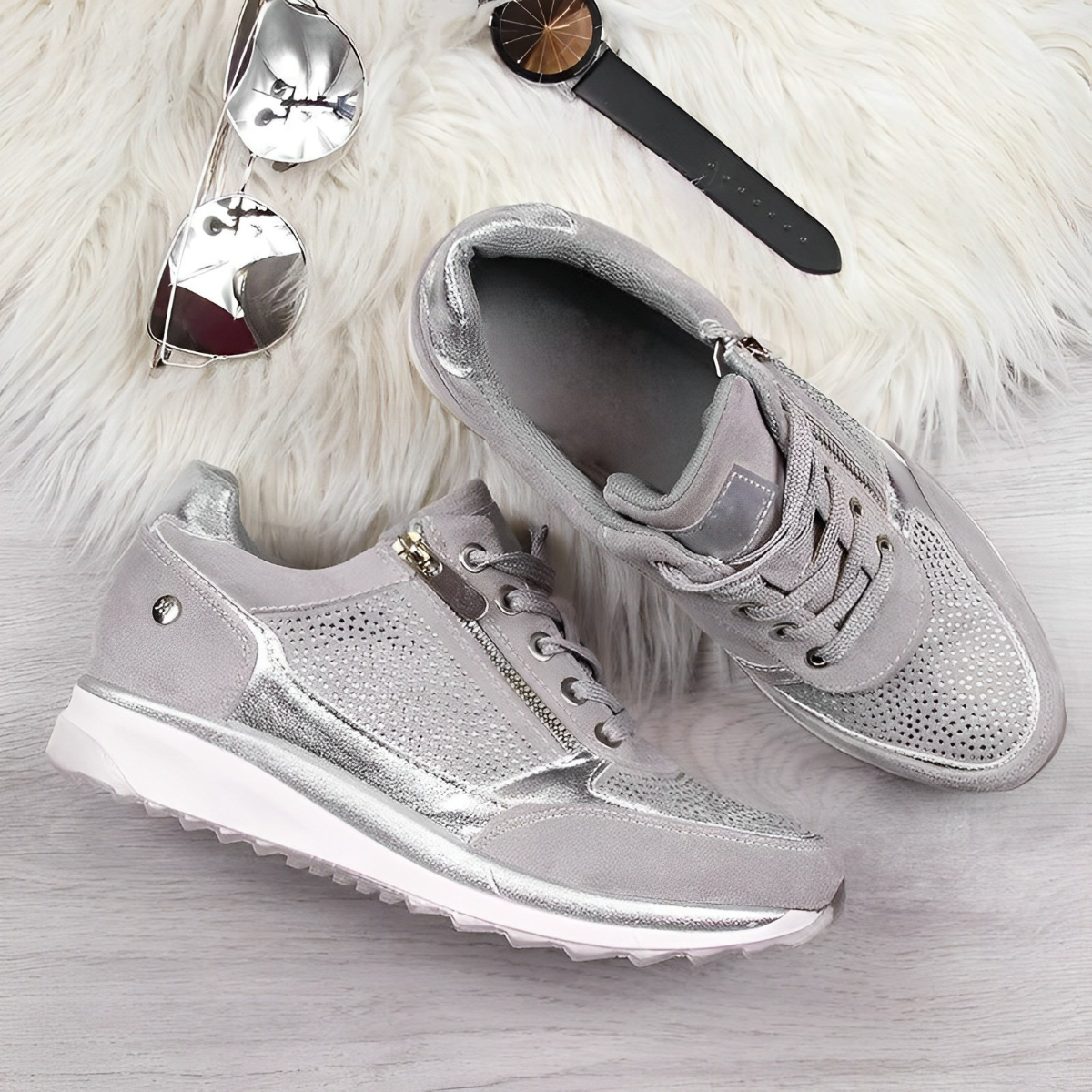 Pro Shoes - Zapatillas con cierre de cremallera