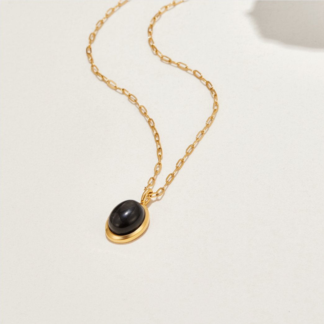 Euphrosyne - Collar de ónice oscuro