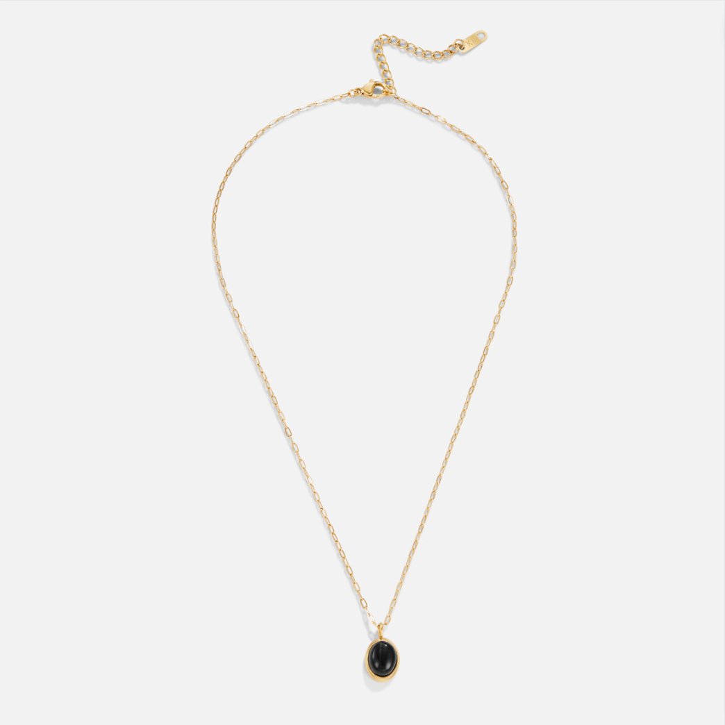 Euphrosyne - Collar de ónice oscuro