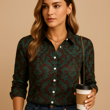Alesha - Blusa elegante de manga larga para damas