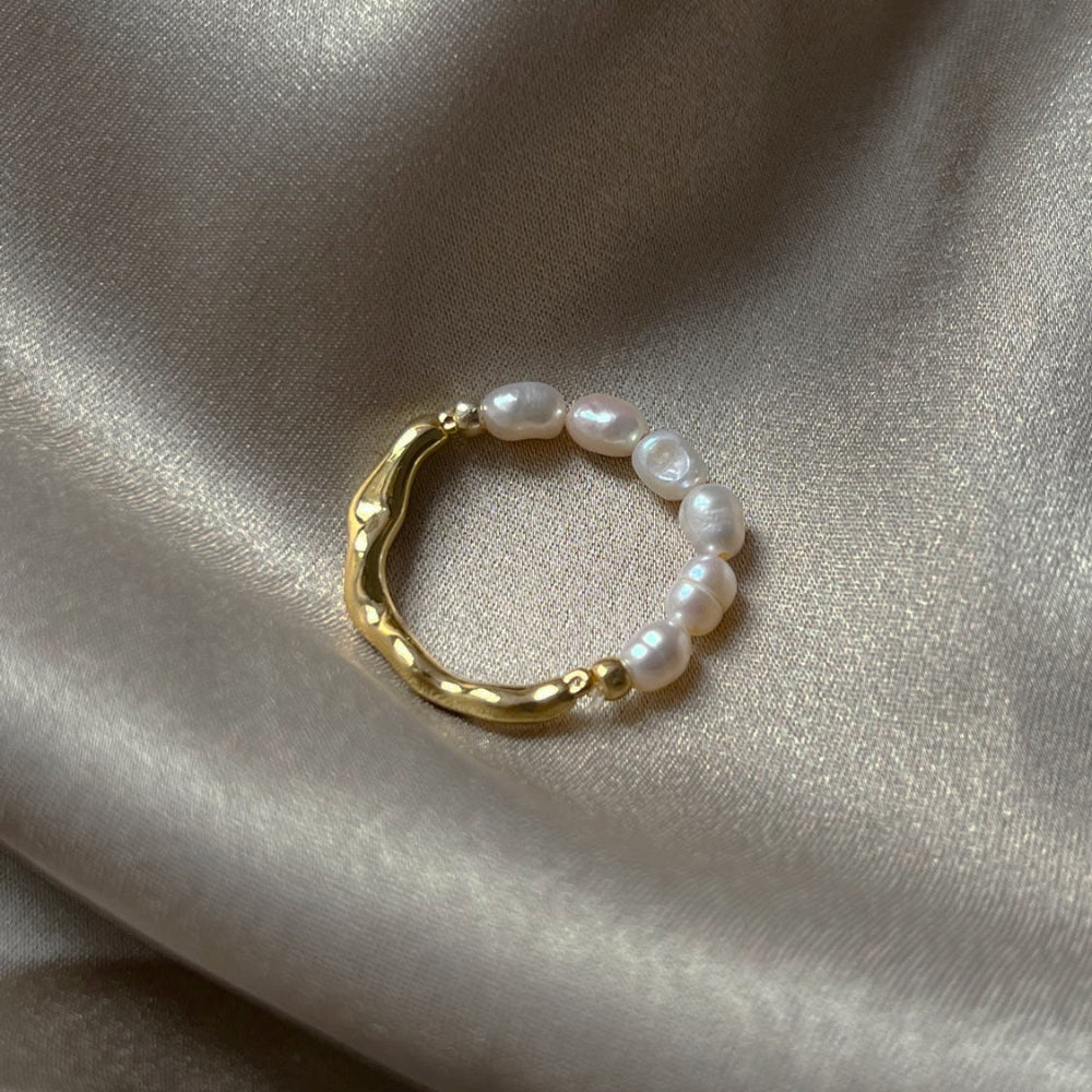 Jane - Anillo Dualidad en Oro y Perlas