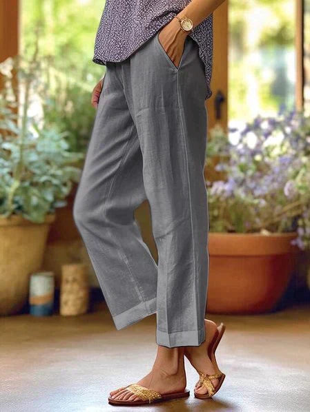 Oona - pantalones de verano de lino para mujer