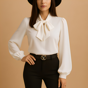 Blainne - Blusa elegante para mujeres con lazo