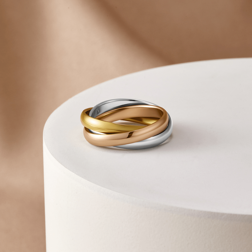 Elena – Anillo triple sofisticado en tres colores