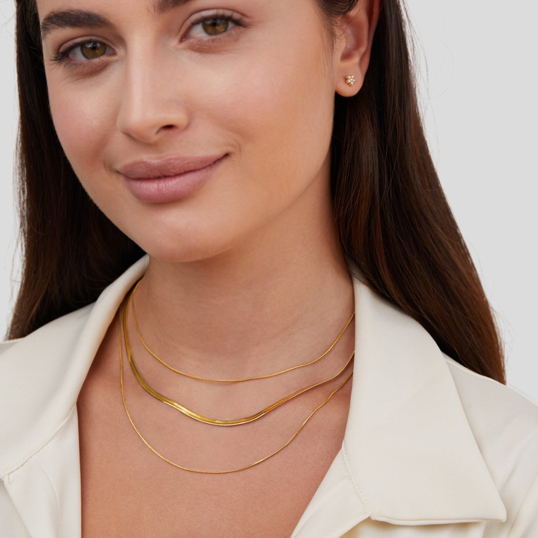Alix – Collar dorado de varias hileras