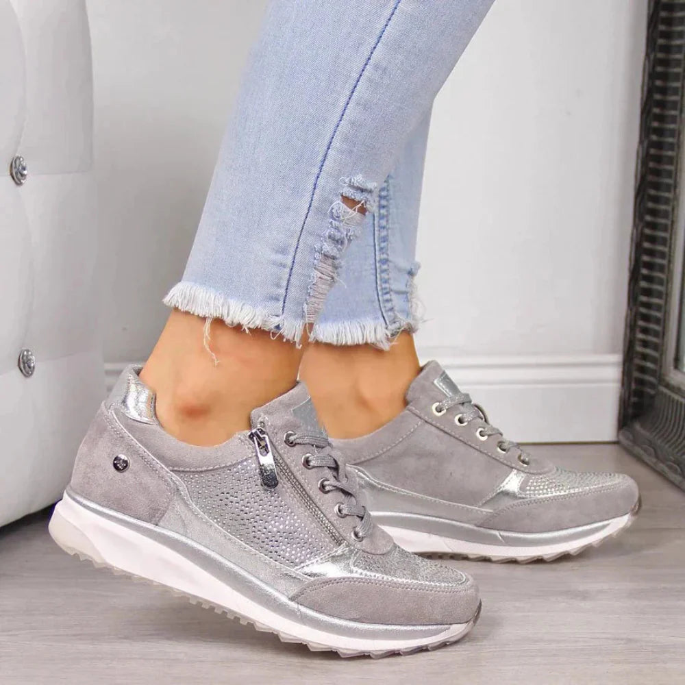 Ava - Zapatillas con Cierre de Cremallera