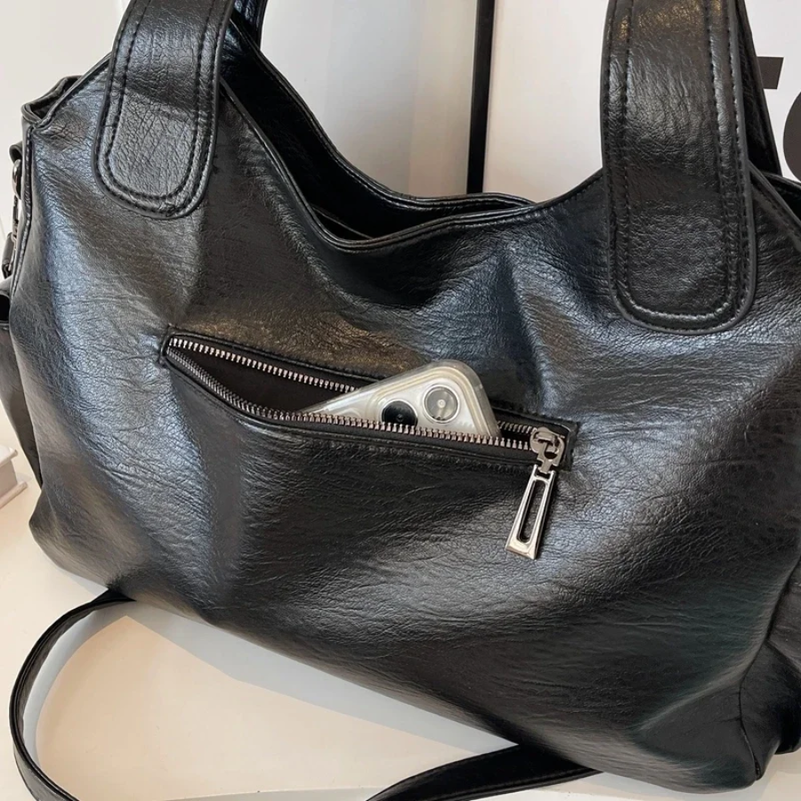 Bolso bandolera para mujer con múltiples compartimentos y diseño versátil