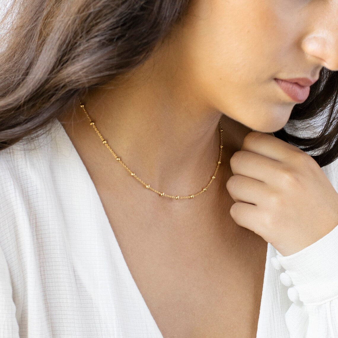 Collar Choker Satellite - Joya de Lujo Dorada