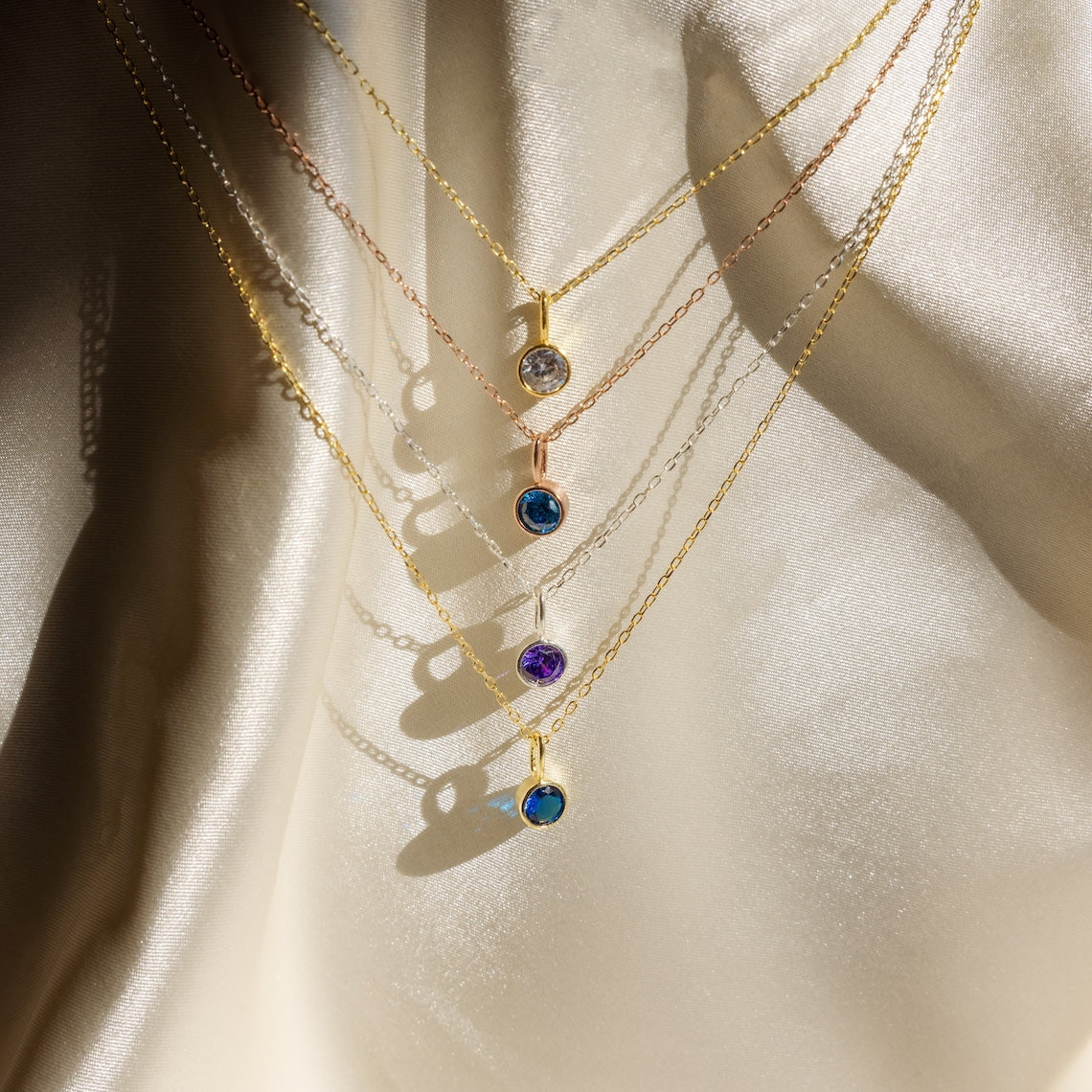 Collar de piedra del mes - Collar de gemas