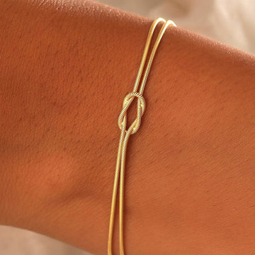 Pulsera de nudos - Pulsera de nudos con cadena de serpiente
