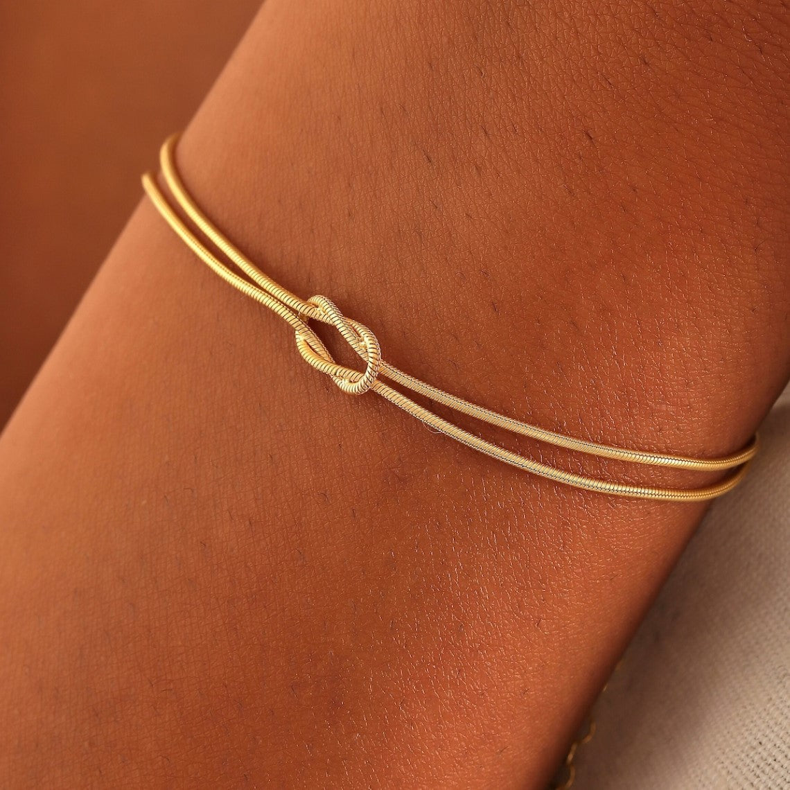 Pulsera de nudos - Pulsera de nudos con cadena de serpiente
