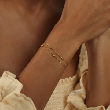Collar doble de cuentas Ripple - Pulsera en capas