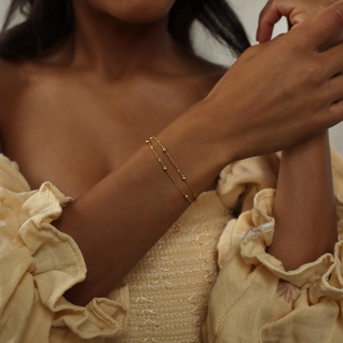 Collar doble de cuentas Ripple - Pulsera en capas