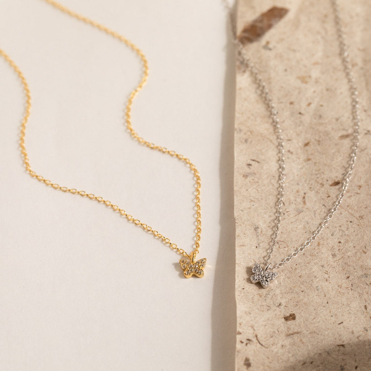 Mandy – Collar mariposa Pavé