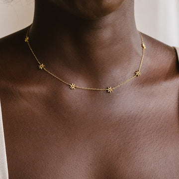 Collar floral - collar de margaritas con perlas