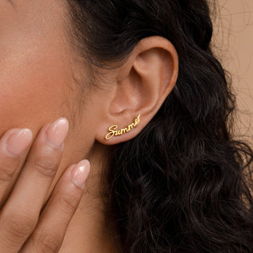 Pendientes Personalizados con Nombre - Pendientes Sencillos