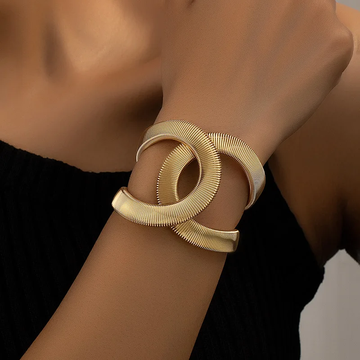 Celia – Pulsera doble sofisticada en dorado
