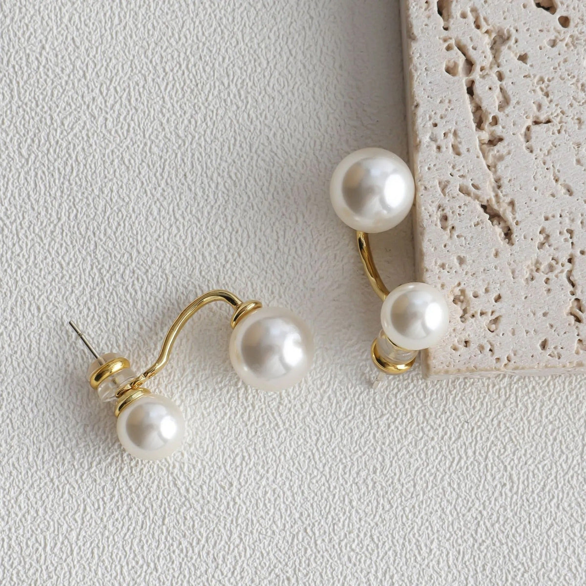 Mav – Pendientes elegantes de perla doble