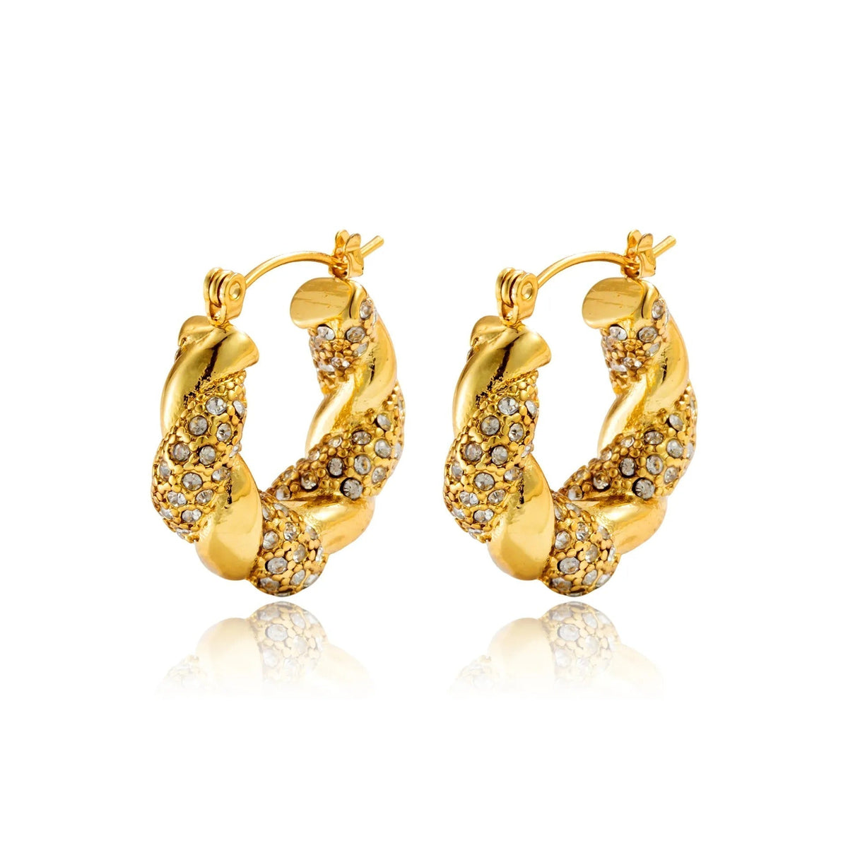 Alix – Pendientes U-Twist en dorado