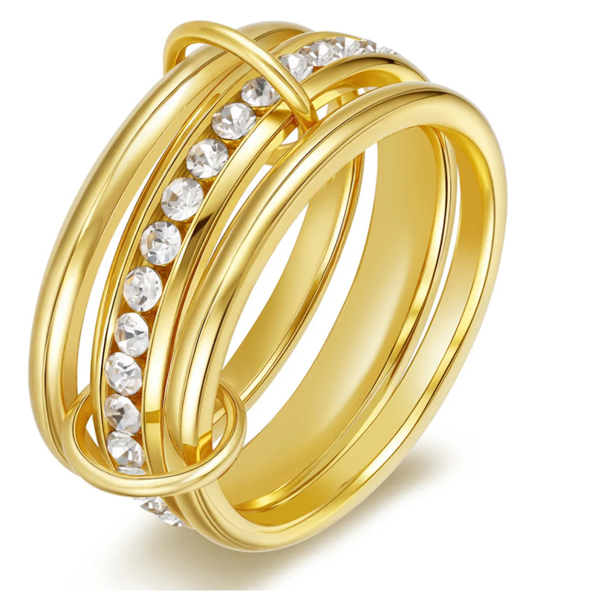 Glenda – Anillo de diamantes apilable