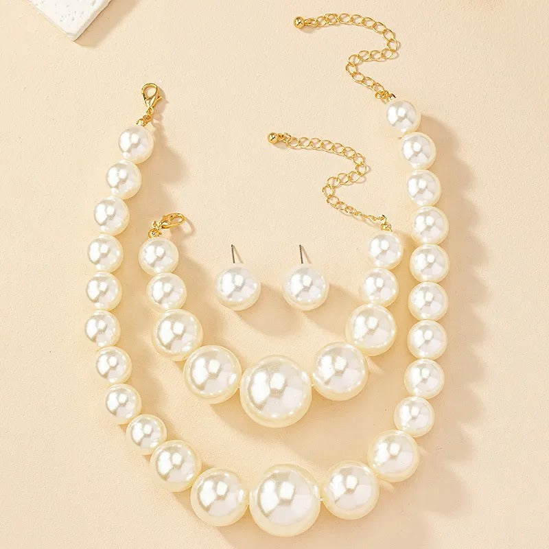 Carla – Juego vintage de pendientes, pulsera y collar