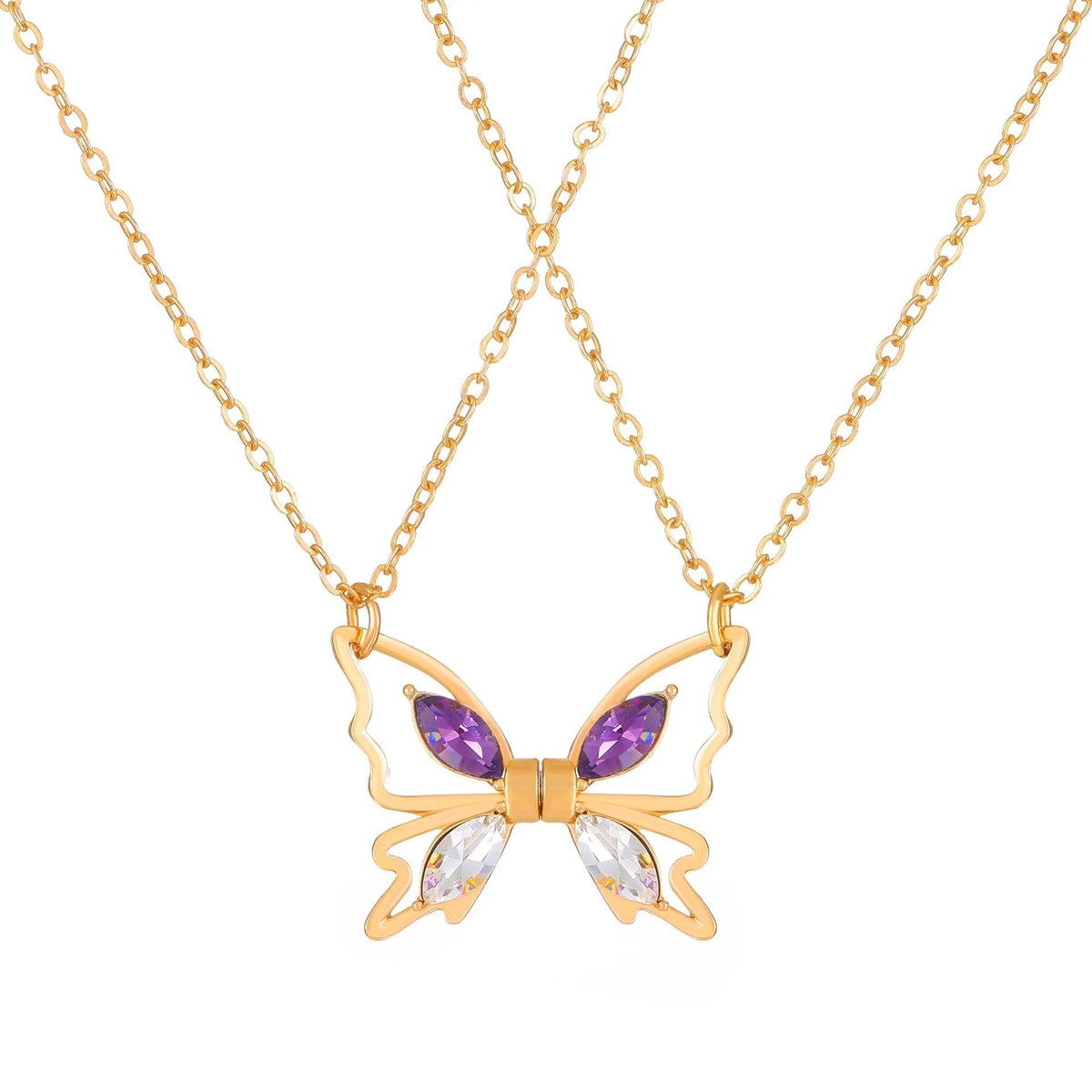 April – Collar Mariposa Magnético en Oro