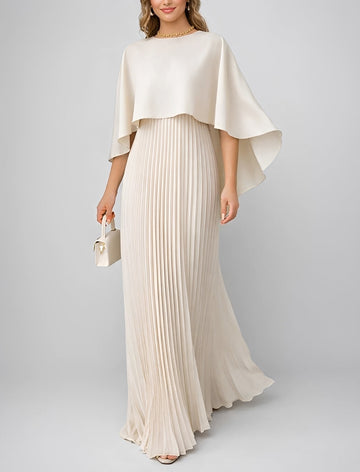 Zuzanna - Elegante Vestido Maxi de Chifón Plisado