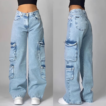 Elsie - Jeans Cargo Holgados Estilosos
