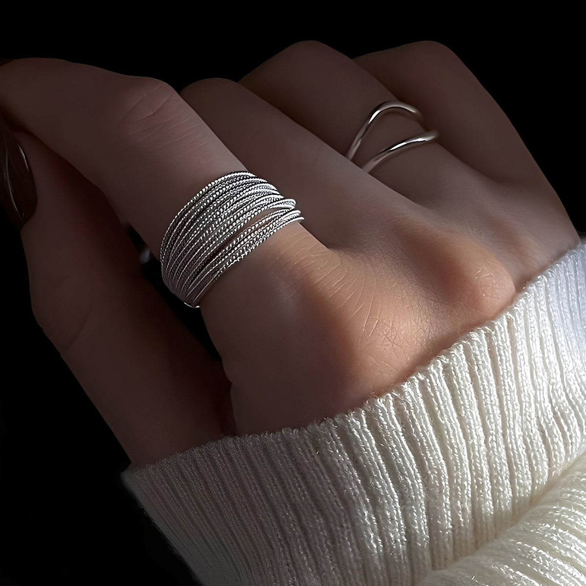 Miley – Anillo de plata entrelazado