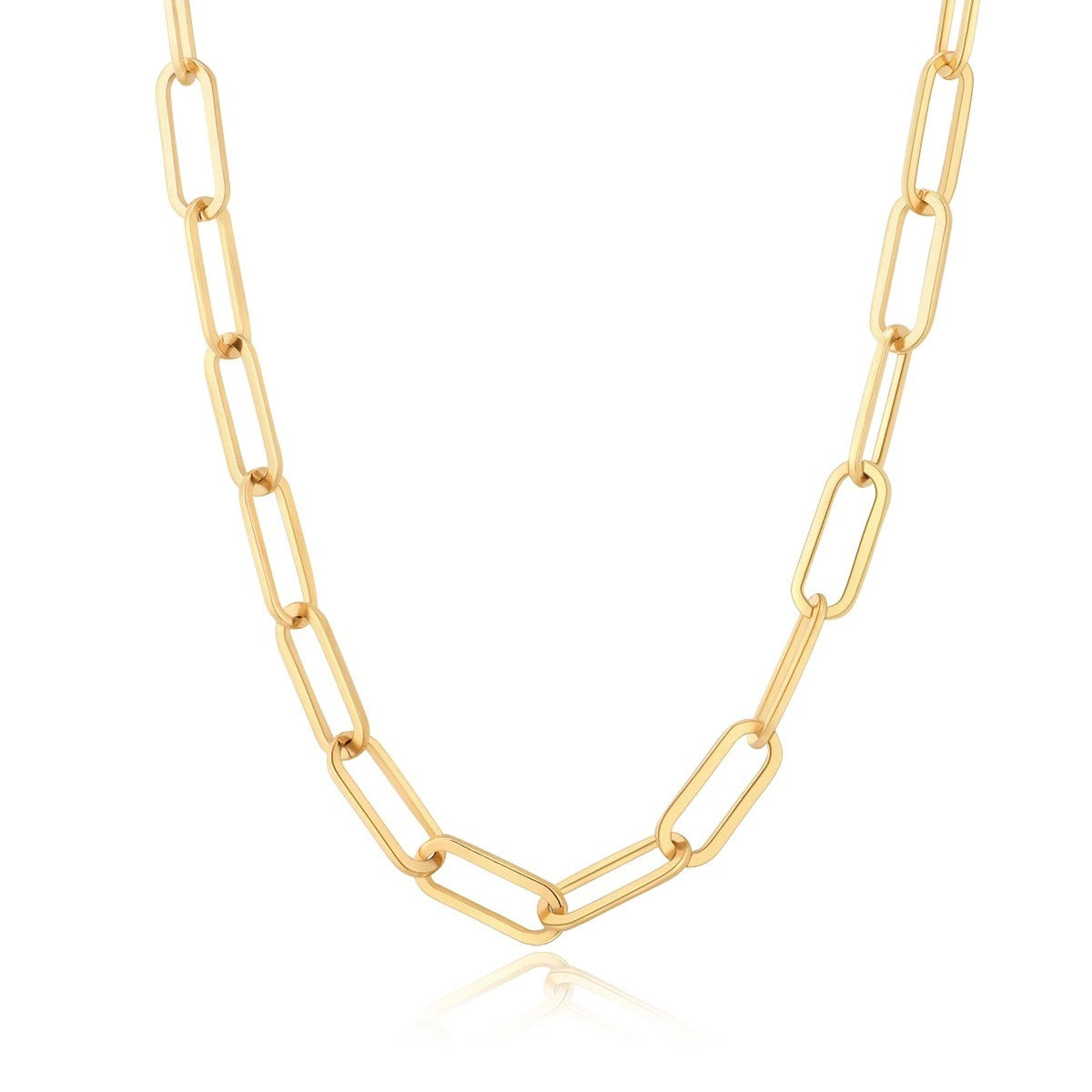 Lena – Collar tipo paperclip chapado en oro de 18K