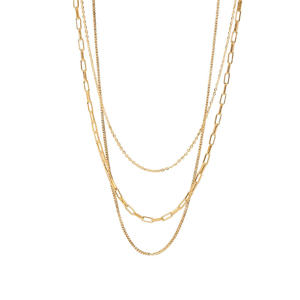 Lena – Collar dorado de 3 filas