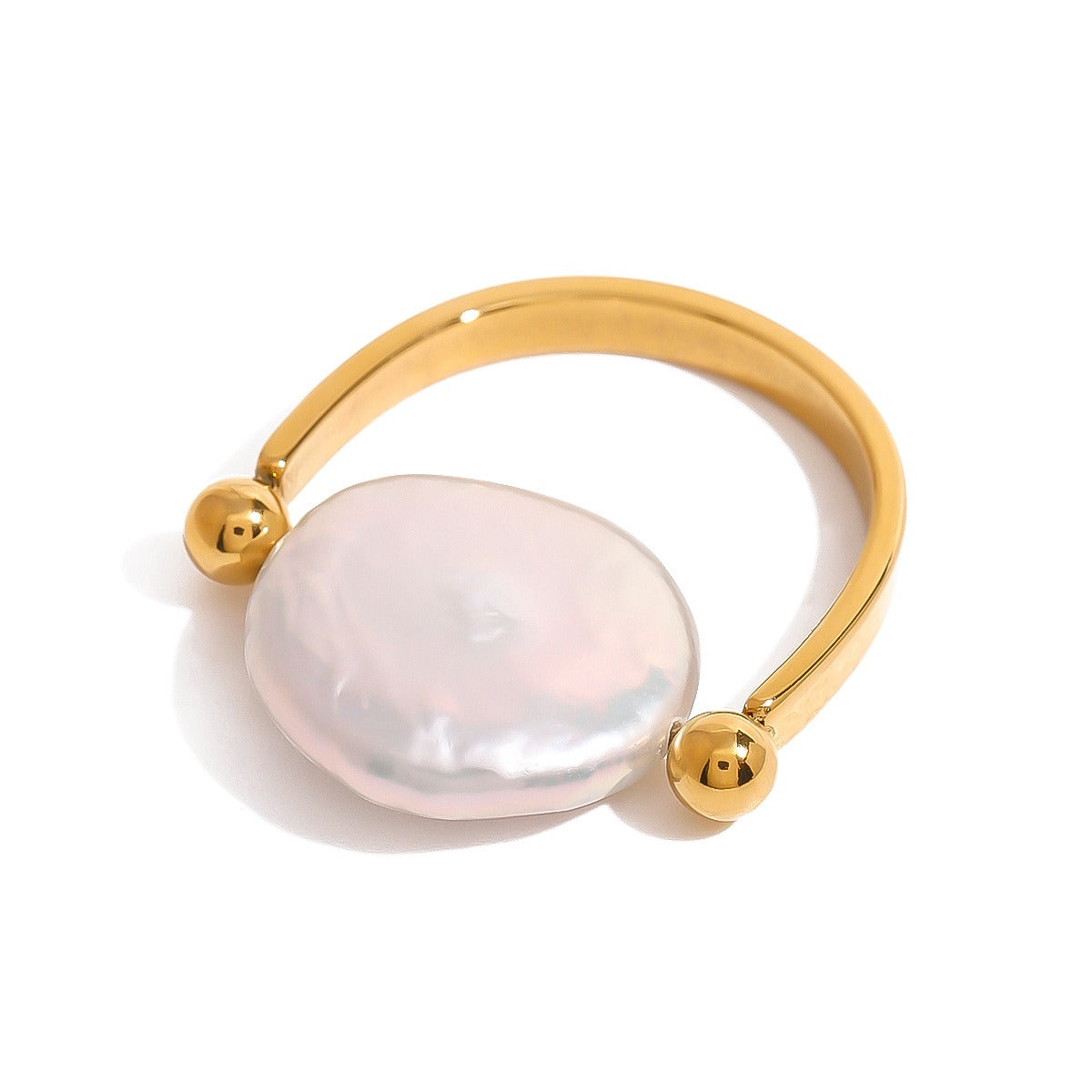 Sabby – Anillo reversible con perla barroca