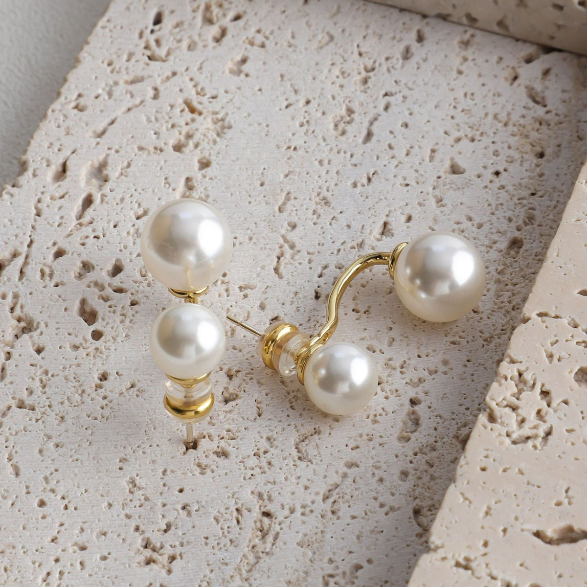 Mav – Pendientes elegantes de perla doble