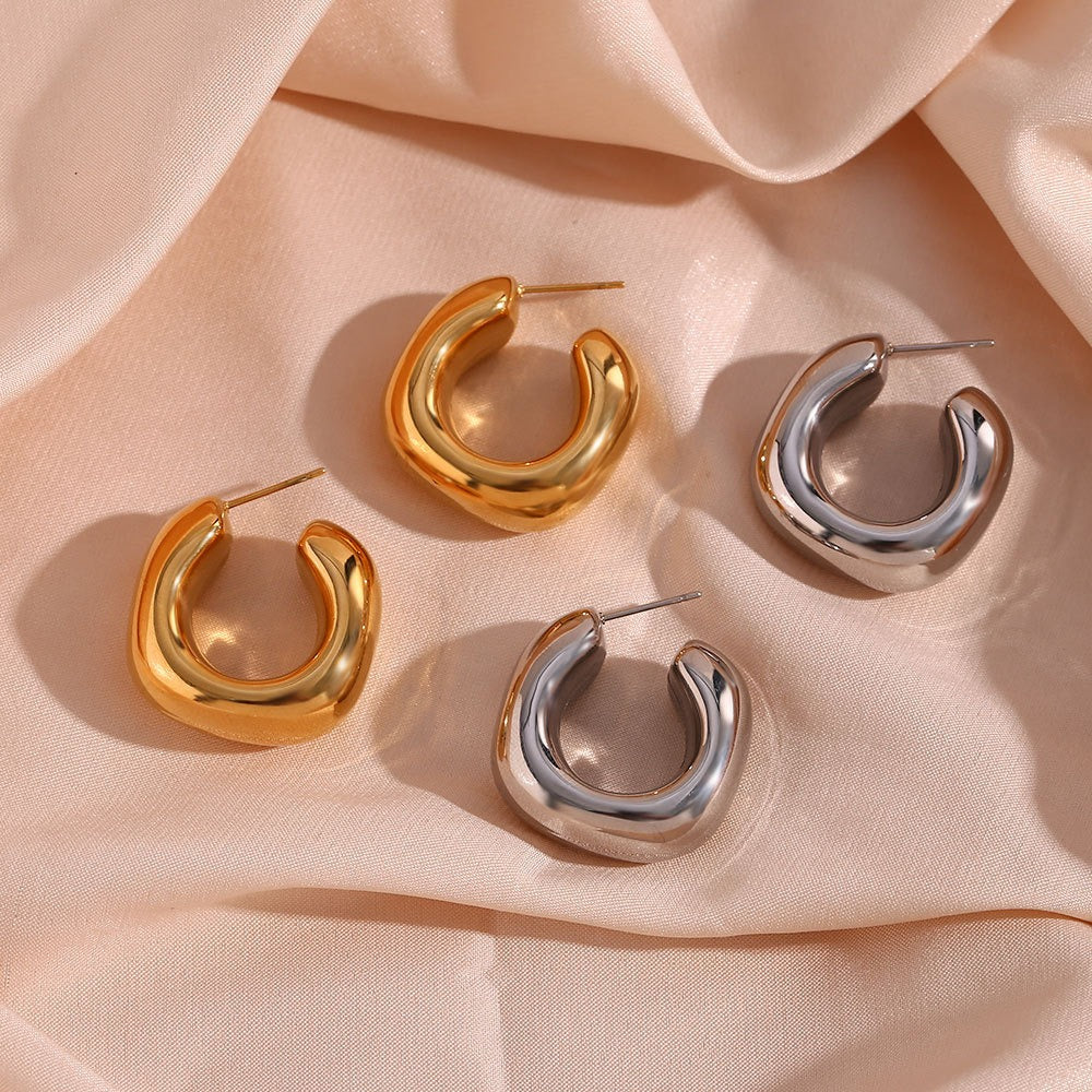 Amandine – Aros anchos de acero inoxidable