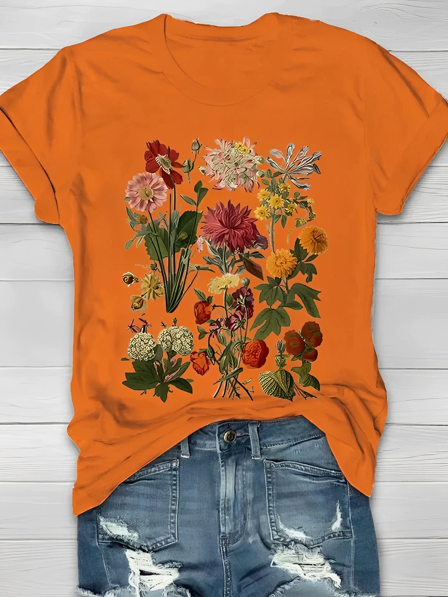 Annalise - Elegante camiseta con estampado floral para damas