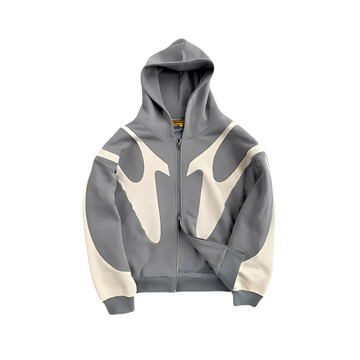 Lloyd - Sudadera con capucha para hombres con cremallera y estampado