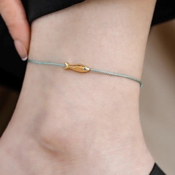 Solara – Pulsera de tobillo de brillo delicado
