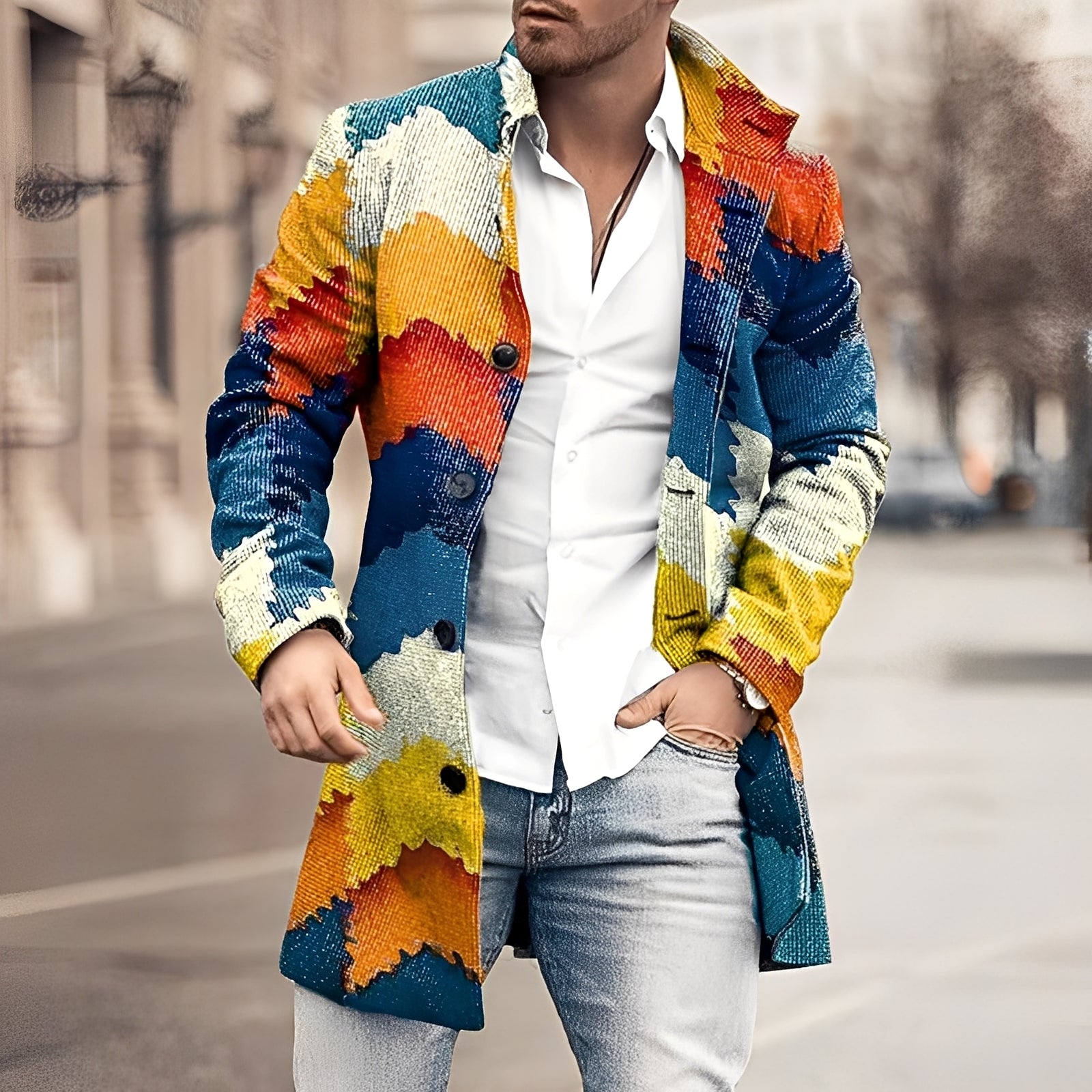 Guillaume - Abrigo largo clásico para hombres
