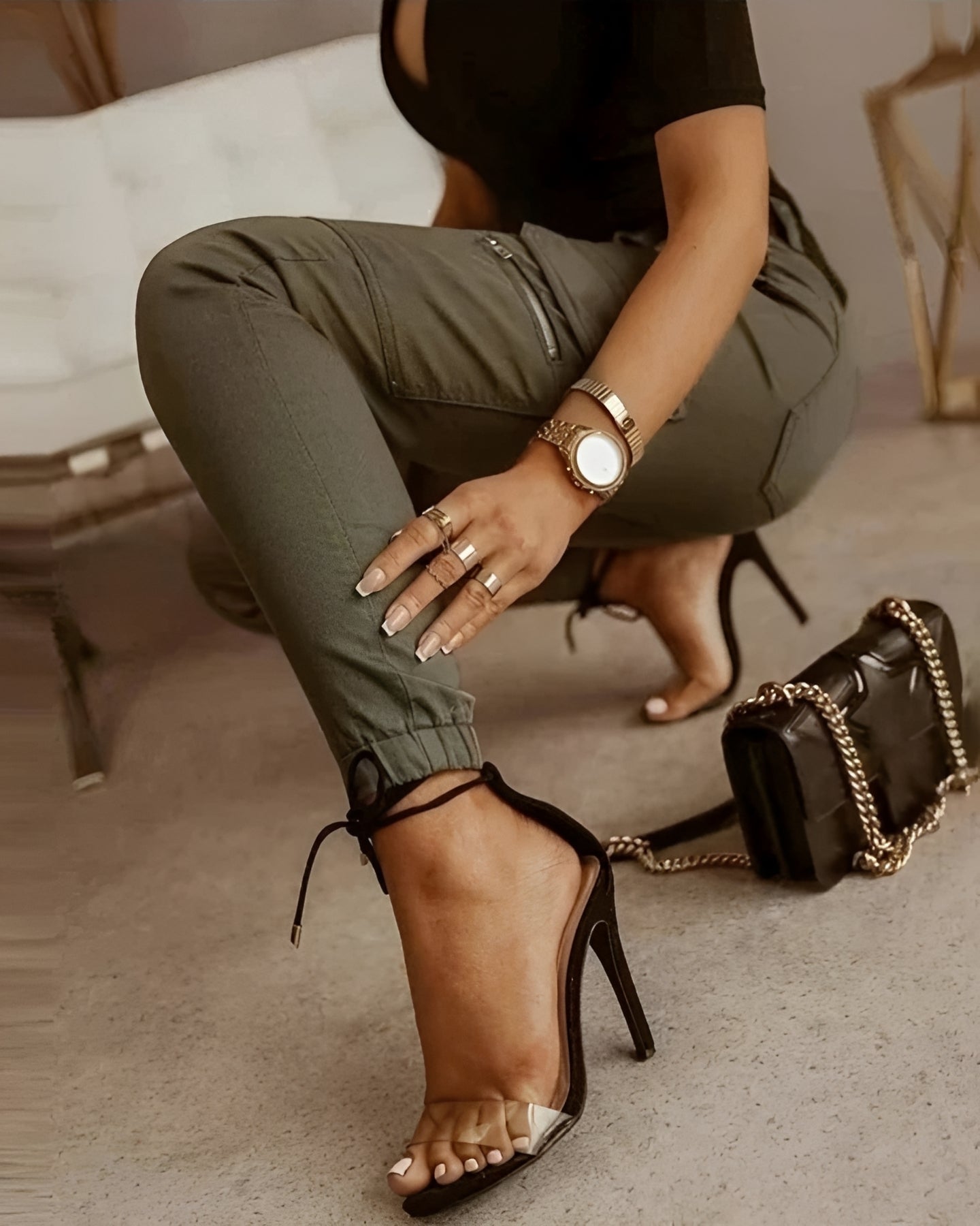 Jermaine - Pantalones Cargo Ajustados Elegantes