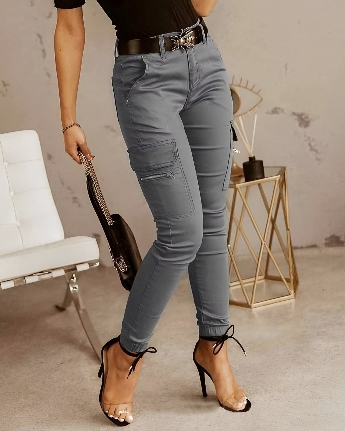 Jermaine - Pantalones Cargo Ajustados Elegantes