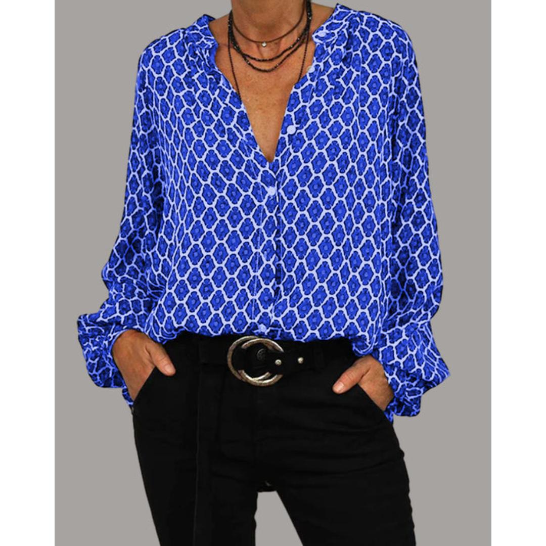 Zara - Blusa Casual con Cuello en V